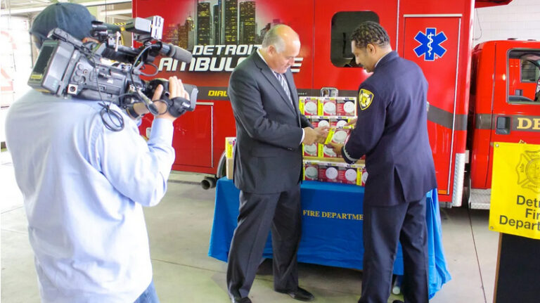 Hills firm donates smoke alarms