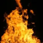 fire, night, dark, burn, hot, black, heat, flames, light, structure, wood, embers